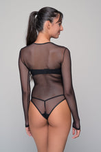 Φόρτωση εικόνας στο εργαλείο προβολής Συλλογής, Διάφανο Κορμάκι Τούλι Milena Paris 2171 Black | evaunderwear