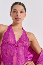 Φόρτωση εικόνας στο εργαλείο προβολής Συλλογής, Κορμάκι String Τούλι Δαντέλα Milena Paris 2529 Magenta | evaunderwear