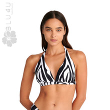 Φόρτωση εικόνας στο εργαλείο προβολής Συλλογής, BLU4U Μαγιό Μπικίνι Τρίγωνο "ZEBRA" 25366173D | evaunderwear