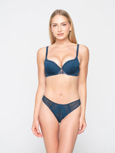 Φόρτωση εικόνας στο εργαλείο προβολής Συλλογής, Σουτιέν Luna Splendida Claire Molded Balconette Blue 16602 | evaunderwear