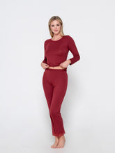 Φόρτωση εικόνας στο εργαλείο προβολής Συλλογής, Γυναικεία Χειμερινή Πιτζάμα MicroTouch Red Luna Splendida | evaunderwear