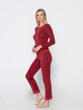 Φόρτωση εικόνας στο εργαλείο προβολής Συλλογής, Γυναικεία Χειμερινή Πιτζάμα MicroTouch Red Luna Splendida | evaunderwear