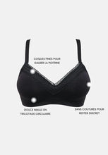 Φόρτωση εικόνας στο εργαλείο προβολής Συλλογής, Σουτιέν Wireless Agathe Sans Complexe Black | evaunderwear