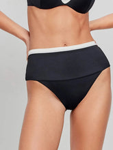 Φόρτωση εικόνας στο εργαλείο προβολής Συλλογής, Gisela Μαγιό Μπικίνι Σλιπ Ψηλόμεσο "BLACK & WHITE" 30186B | evaunderwear
