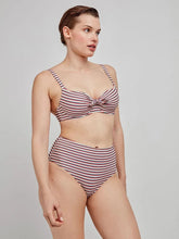 Φόρτωση εικόνας στο εργαλείο προβολής Συλλογής, Gisela Μαγιό Μπικίνι Σλιπ Ψηλόμεσο "STRIPES" 30225B | evaunderwear