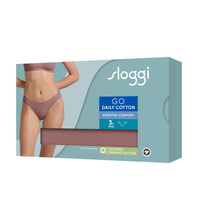 Φόρτωση εικόνας στο εργαλείο προβολής Συλλογής, Γυναικεία Σλιπ 3TMX Sloggi Go Daily Cotton Mini Brown | evaunderwear