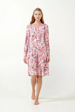 Φόρτωση εικόνας στο εργαλείο προβολής Συλλογής, Φλοραλ Νυχτικό Μακρύ Μανίκι Micromodal Vamp 21041