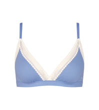 Φόρτωση εικόνας στο εργαλείο προβολής Συλλογής, Σουτιέν Sloggi Go Ribbed Bralette Blue | evaunderwear