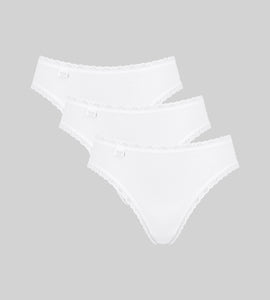 Γυναικεία Σλιπ 3TMX Sloggi 24/7 Cotton Lace Tai White | evaunderwear