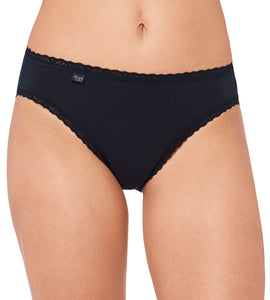 Γυναικεία Σλιπ 3TMX Sloggi 24/7 Cotton Lace Tai Black | evaunderwear