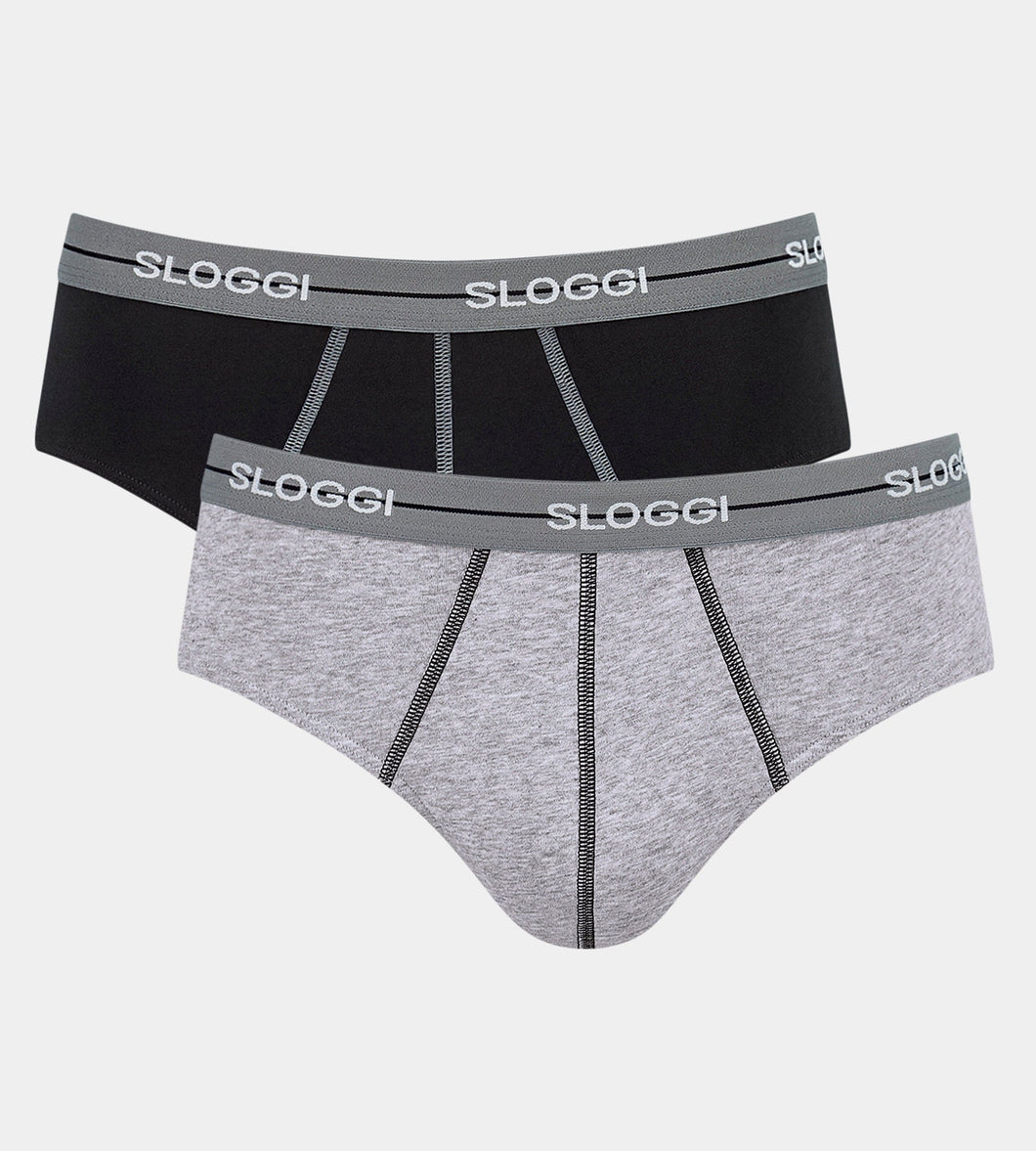 Ανδρικά Σλιπ Sloggi Start Midi 2ΤΜΧ M013 | evaunderwear