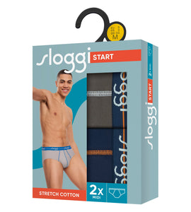 Ανδρικά Σλιπ Sloggi Start Midi 2TMX V018 | evaunderwear