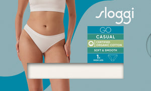 Γυναικείο Σλιπ Sloggi Go Casual High Leg Cream  | evaunderwear