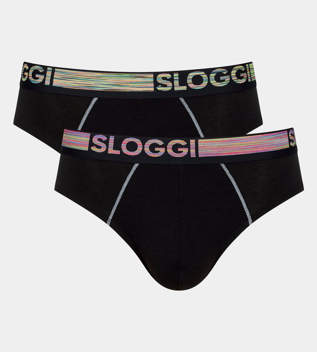 Σλιπ Sloggi Men Go ABC Natural B H Midi 2ΤΜΧ Black | evaunderwear