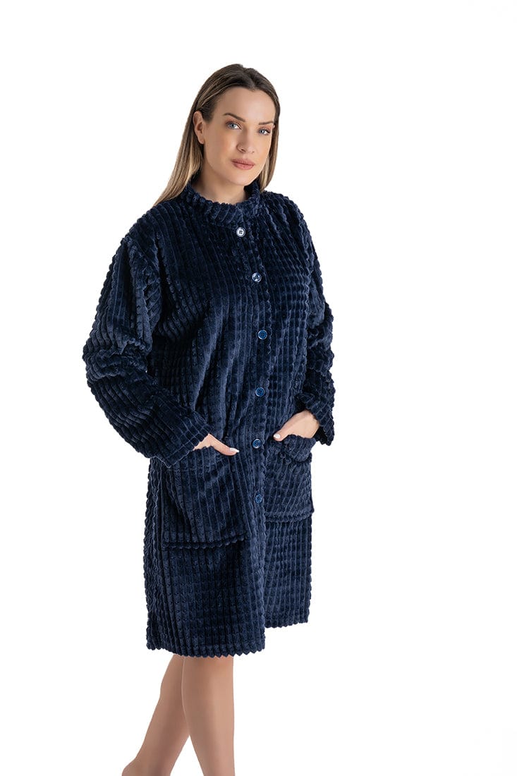 Γυναικεία Κλασσική Ρόμπα Κουμπωτή Fleece Rachel 13342
