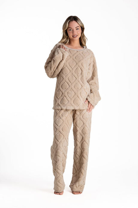 γυναικεία-πιτζάμα-rachel-13549-μαλακό-fleece-με-ανάγλυφο-σχέδιο-καρδιά-evaunderwear
