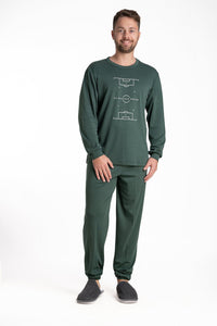 Ανδρική Χειμερινή Πιτζάμα Relax 3225138 Green | evaunderwear