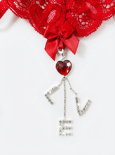 Φόρτωση εικόνας στο εργαλείο προβολής Συλλογής, G String Ανοιχτό Love Milena Paris Red 1611 | evaunderwear
