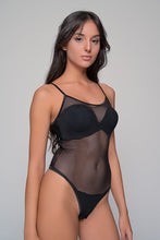 Φόρτωση εικόνας στο εργαλείο προβολής Συλλογής, Διάφανο Κορμάκι Τιράντα Milena Paris 2344 Black | evaunderwear
