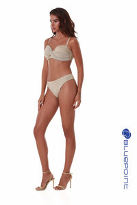 Bluepoint Μαγιό Μπικίνι Strapless "GOLD NET" 25066020D | evaunderwear