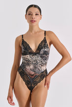 Φόρτωση εικόνας στο εργαλείο προβολής Συλλογής, Κορμάκι Βελούδο Τιράντα Animal Milena Paris 2525 | evaunderwear
