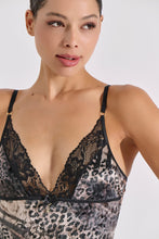 Φόρτωση εικόνας στο εργαλείο προβολής Συλλογής, Κορμάκι Βελούδο Τιράντα Animal Milena Paris 2525 | evaunderwear
