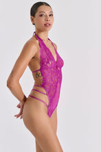 Φόρτωση εικόνας στο εργαλείο προβολής Συλλογής, Κορμάκι String Τούλι Δαντέλα Milena Paris 2529 Magenta | evaunderwear
