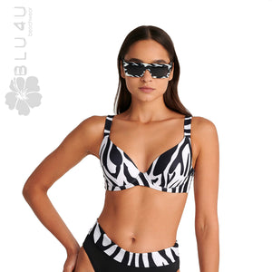 BLU4U Μαγιό Μπικίνι Τοπ "ZEBRA" 25366175C | evaunderwear