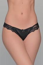 Load image into Gallery viewer, Γυναικείο String Satin And Lace Milena Paris 7689 Black
