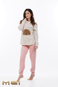 vaunderwear-mei-802525-love-to-snooze-puppy-gynaikeia-xeimerini-pijama-anaglyfo-sxedio-skyli-vamvakeri-oikogeneiaki-seira-ellinikis-kataskevis
