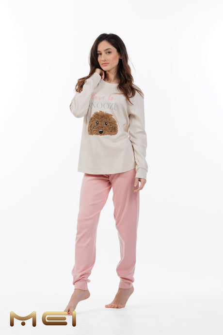 vaunderwear-mei-802525-love-to-snooze-puppy-gynaikeia-xeimerini-pijama-anaglyfo-sxedio-skyli-vamvakeri-oikogeneiaki-seira-ellinikis-kataskevis
