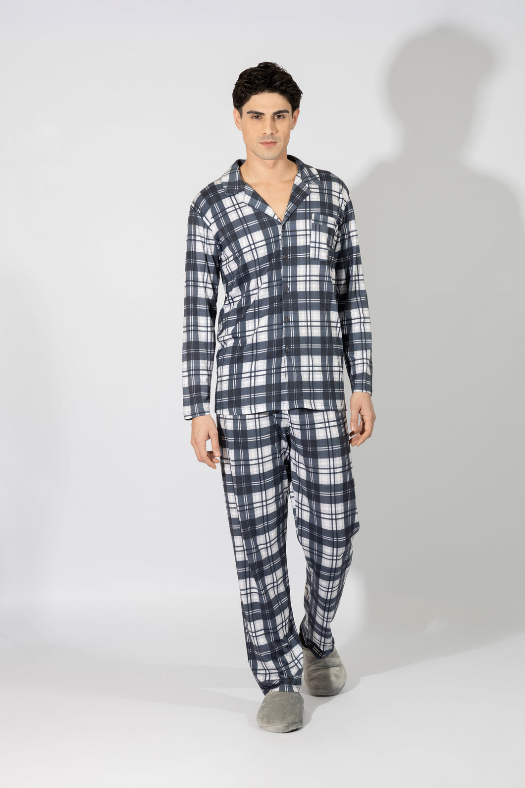 Ανδρική Κουμπωτή Πιτζάμα Harmony Homewear 809309 | evaunderwear