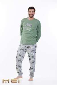 Ανδρική Χειμερινή Πιτζάμα "Gamer Boy" MEI 902565 | evaunderwear