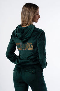 Γυναικεία Βελουτέ Φόρμα "Believe" Secret Point Green | evaunderwear