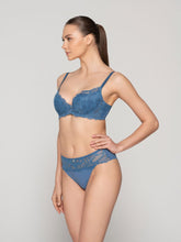 Load image into Gallery viewer, Σουτιέν Melody 3/4 padded Balconette Luna Splendida 14242 Blue | evaunderwear
