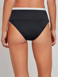 Gisela Μαγιό Μπικίνι Σλιπ Ψηλόμεσο "BLACK & WHITE" 30186B | evaunderwear