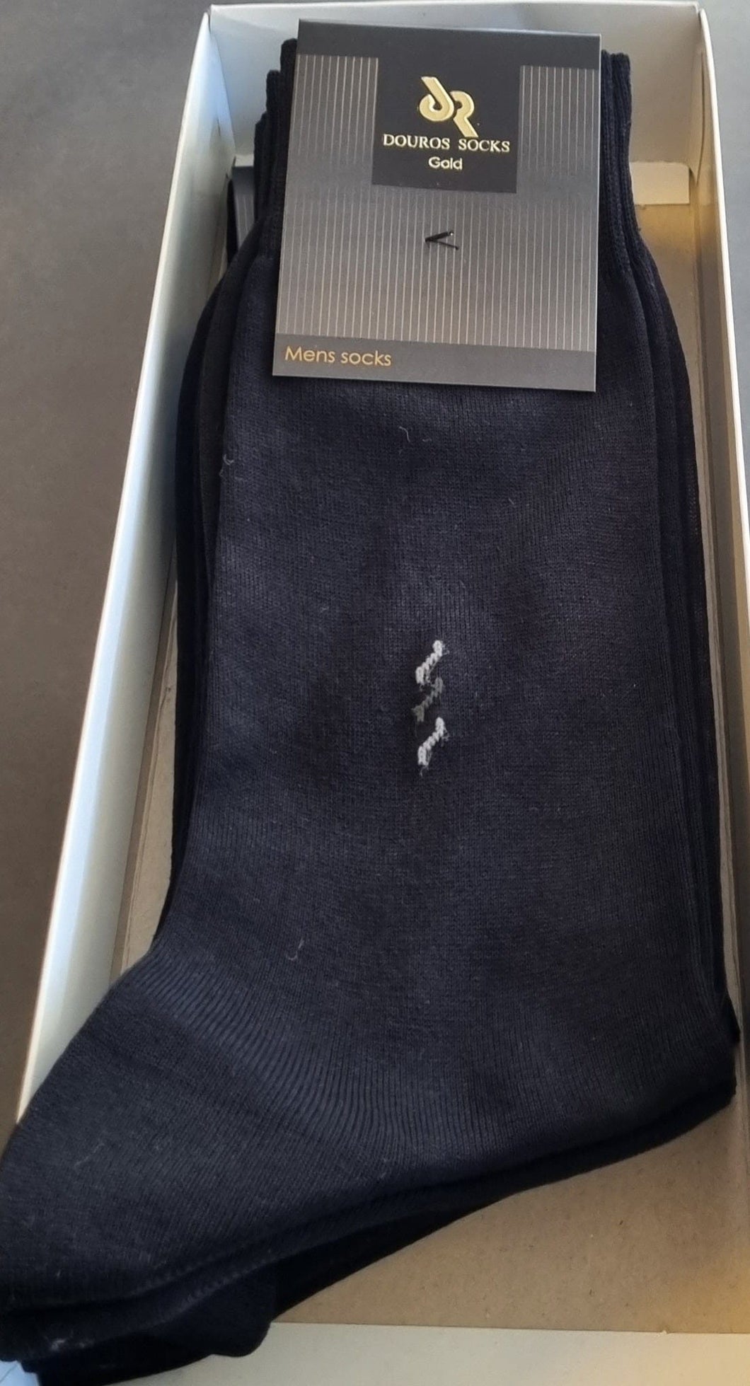 Ανδρική Βαμβακερή Μερσεριζέ Κάλτσα Douros 545 Μαύρο | evaunderwear