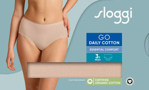 Γυναικεία Σλιπ 3TMX Sloggi Go Daily Cotton Midi Beige | evaunderwear
