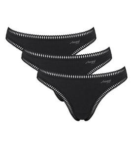Γυναικεία Σλιπ 3TMX Sloggi Go Crush H String Black | evaunderwear
