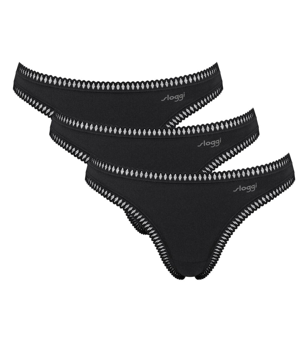 Γυναικεία Σλιπ 3TMX Sloggi Go Crush H String Black | evaunderwear