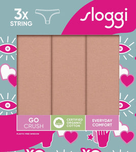 Γυναικεία Σλιπ 3TMX Sloggi Go Crush H String Skin | evaunderwear