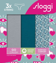 Φόρτωση εικόνας στο εργαλείο προβολής Συλλογής, Γυναικεία Σλιπ 3TMX Sloggi Go Crush H String V022 | evaunderwear
