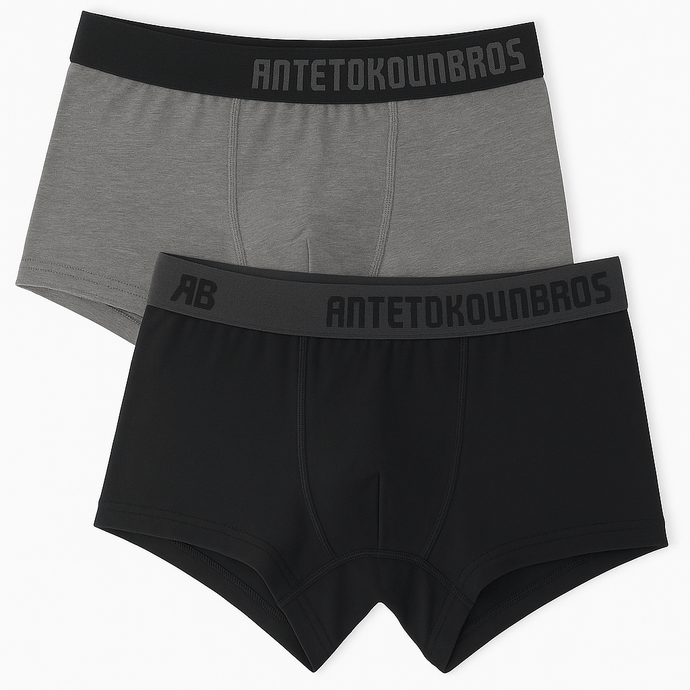 Ανδρικά Μποξεράκια 2ΤΜΧ ANTETOKOUNBROS Black Grey