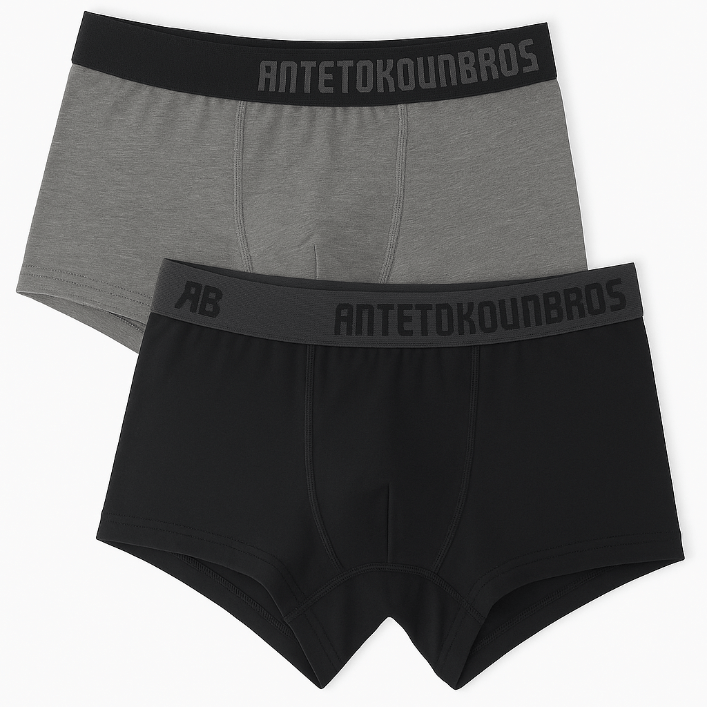Ανδρικά Μποξεράκια 2ΤΜΧ ANTETOKOUNBROS Black Grey