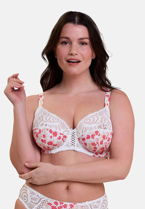 Σουτιέν Sans Complexe Amelie White Floral Cup D 