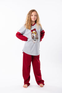 Πιτζάμα παιδική κορίτσι MEI "dog" 602040 | evaunderwear - Eva Underwear 