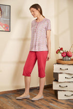 Φόρτωση εικόνας στο εργαλείο προβολής Συλλογής, γυναικεία πιτζάμα κάπρι &quot;Red Rose&quot; Vamp 14979 | evaunderwear
