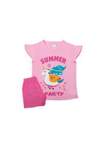 πιτζάμα κορίτσι καλοκαιρινή "summer party" Pretty Baby | evaunderwear