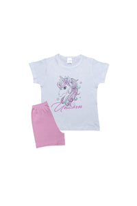 πιτζάμα κορίτσι καλοκαιρινή "unicorn" Pretty Baby | evaunderwear