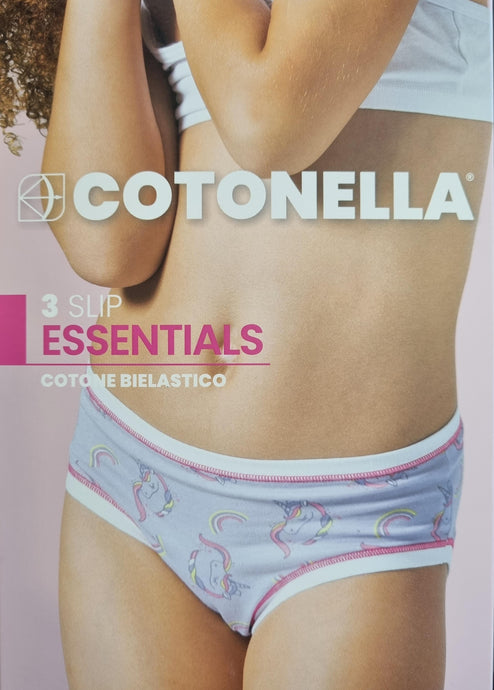 Παιδικά Σλιπ 3 ΤΜΧ Κορίτσι Εμπριμέ Cotonella Monokeros 
